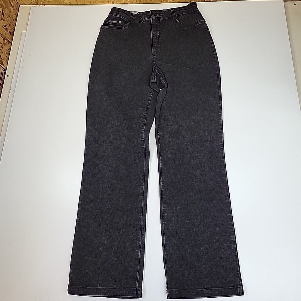 French‎ Dressing Blues FDJ Jeans Womens Size 8 Peggy Black Wide Straight Leg